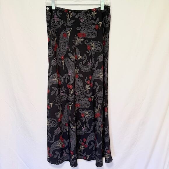 Womens VTG Y2K 90s Floral Skirt Large Dark Fairy Grunge Floral Whimsigoth Midi - Picture 5 of 12